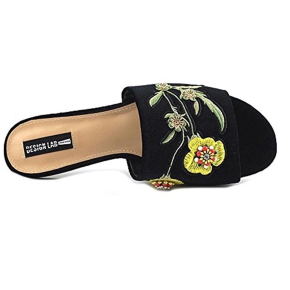 Design Lab Lord & Taylor Fleur Navy Velvet Mule 9M - Picture 10 of 12